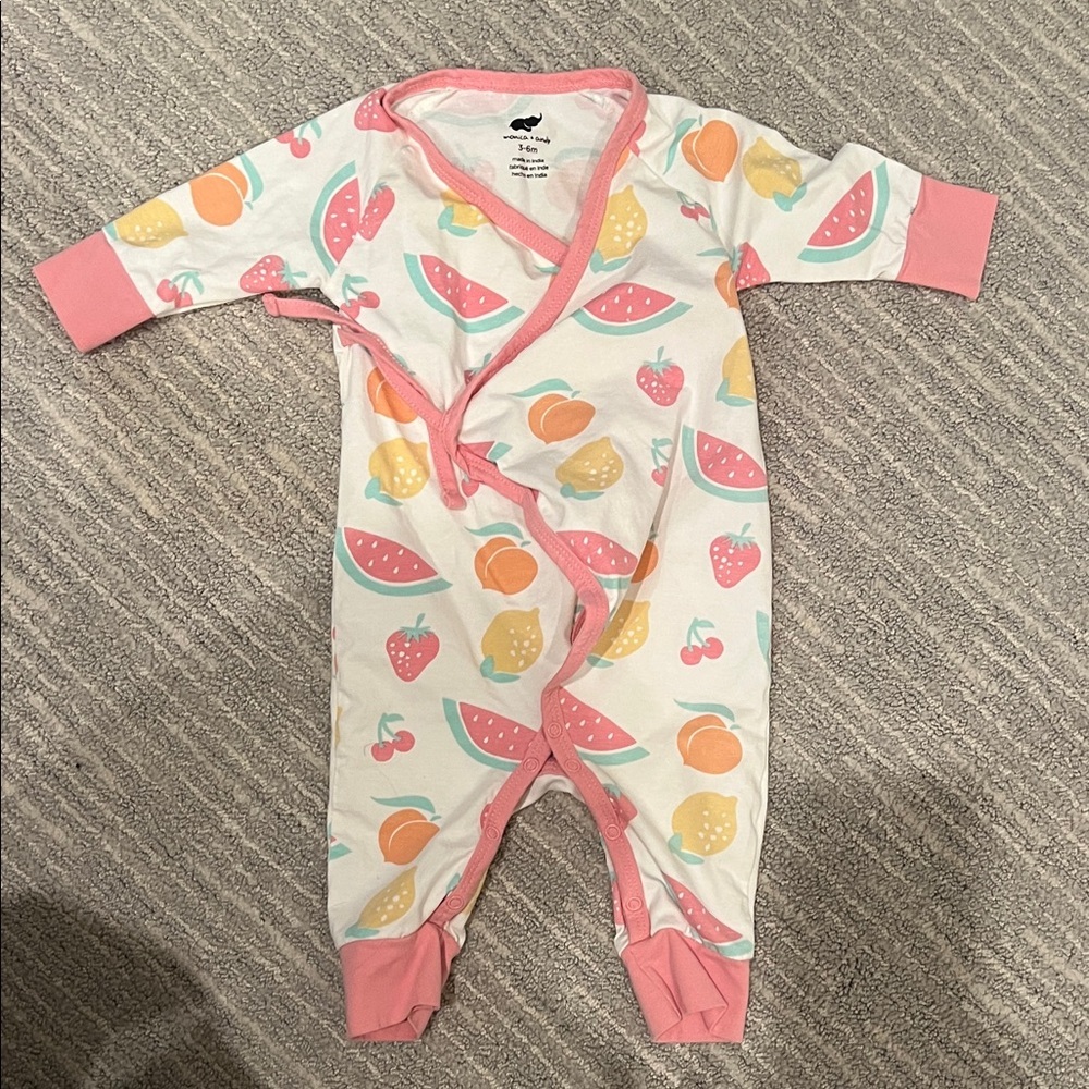 Monica and Andy Pajamas with Fruit 3-6 months